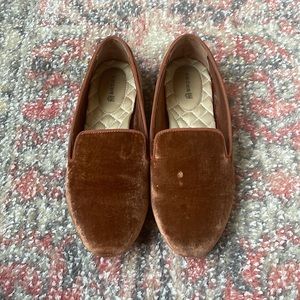 Birdies Starling Slippers in cognac velvet